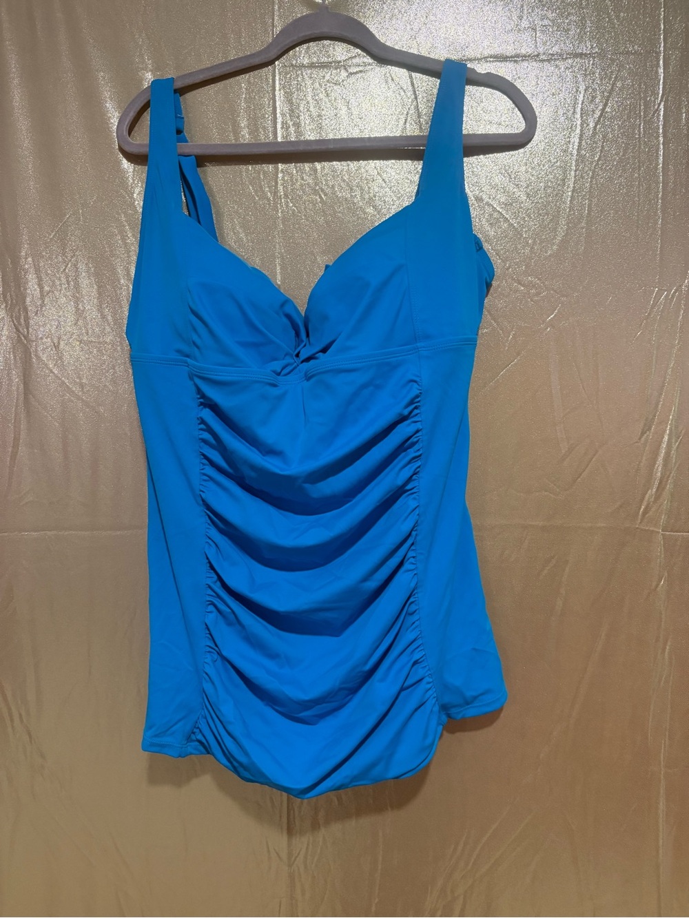 torrid Bright Blue Ruched Tankini Camisole